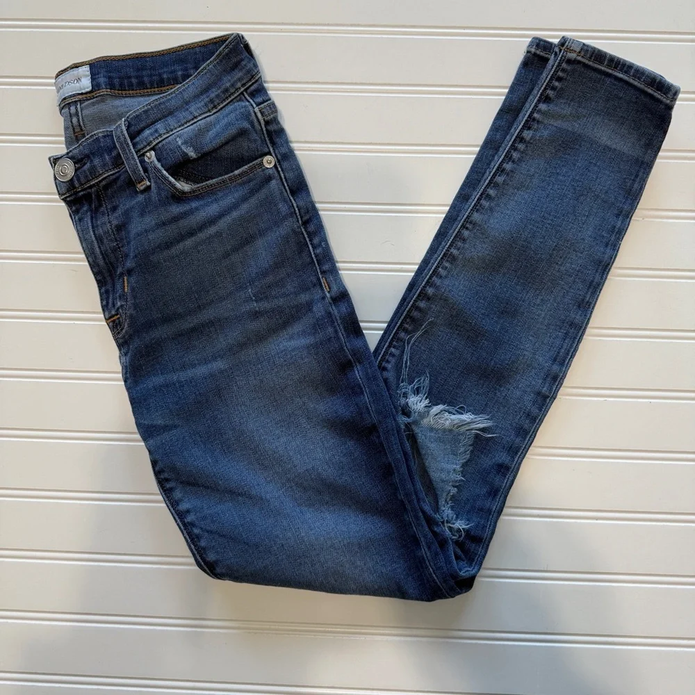 Hudson Distressed Skinny Jeans Women’s Size 27 - Picture 3 of 6